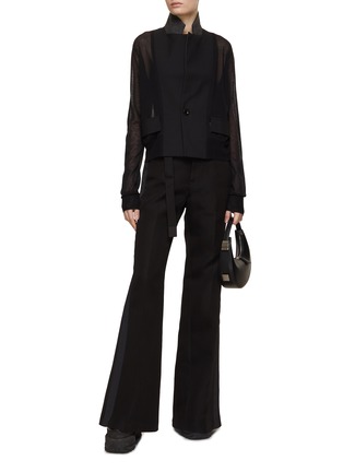 Figure View - Click To Enlarge - SACAI - Suiting Mix Thin Knit Cardigan