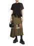 Figure View - Click To Enlarge - SACAI - Asymmetrical Sheer Chiffon Panel Skirt