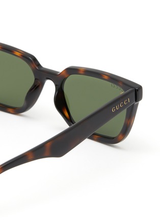 Detail View - Click To Enlarge - GUCCI - Acetate Rectangle Sunglasses