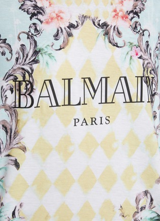  - BALMAIN - Logo Baroque Crewneck T-Shirt Dress