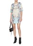 Figure View - Click To Enlarge - BALMAIN - Logo Baroque Crewneck T-Shirt Dress