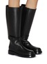 Figure View - Click To Enlarge - ANN DEMEULEMEESTER - Ted Detachable Shaft Leather Riding Boots
