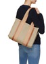 Figure View - Click To Enlarge - CHLOÉ - Medium Woody Linen Canvas Tote Bag