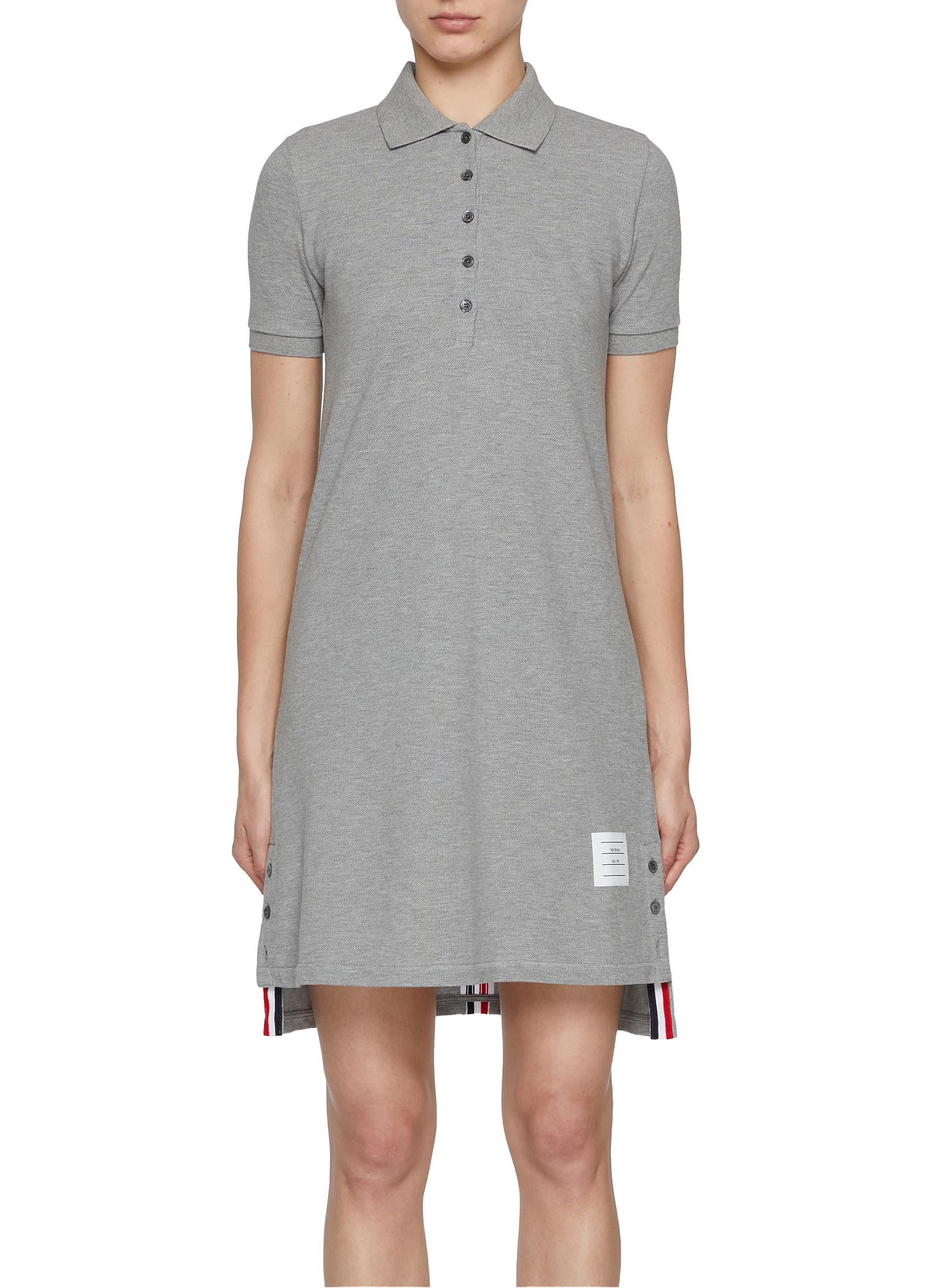 ワンピース THOM BROWNE RWB COTTON POLO DRESS THOM BROWNE | Stripe Trim Cotton Polo Dress | Women | Lane
