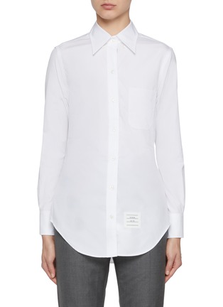 Main View - Click To Enlarge - THOM BROWNE  - Classic Point Collar Cotton Shirt