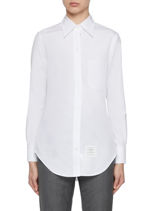 Main View - Click To Enlarge - THOM BROWNE - Classic Point Collar Cotton Shirt