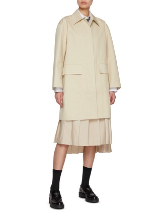 Figure View - Click To Enlarge - THOM BROWNE  - Waterproof Cotton Raincoat