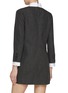 Back View - Click To Enlarge - THOM BROWNE - Peter Pan Collar Mini Wool Shirt Dress