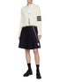 Figure View - Click To Enlarge - THOM BROWNE  - RWB Stripe Cotton Skirt