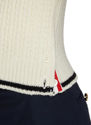  - THOM BROWNE  - Baby Cable Wool Cardigan