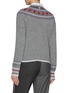 Back View - Click To Enlarge - THOM BROWNE  - Rose Icelandic Fair Isle Intarsia Crewneck Cardigan