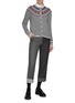 Figure View - Click To Enlarge - THOM BROWNE  - Rose Icelandic Fair Isle Intarsia Crewneck Cardigan