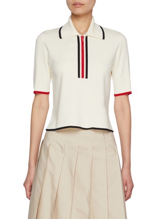 Main View - Click To Enlarge - THOM BROWNE  - Milano Sitch Wool Polo Shirt