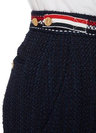  - THOM BROWNE  - Striped Waist Tweed Mini Skirt