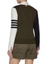 Back View - Click To Enlarge - THOM BROWNE  - 4 Bar Fun Mix Wool Cardigan