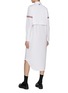 Back View - Click To Enlarge - THOM BROWNE  - Calf Length Storm Flap Shirt Dress