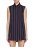 Main View - Click To Enlarge - THOM BROWNE  - Sleeveless Cotton Shirt Dress