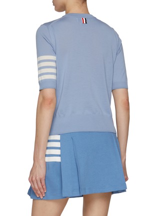 Back View - Click To Enlarge - THOM BROWNE  - Jersey Stitch Wool T-Shirt