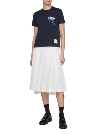 Figure View - Click To Enlarge - THOM BROWNE  - Rose Short Sleeve T-Shirt