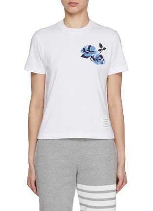 Main View - Click To Enlarge - THOM BROWNE  - Rose Print Short Sleeve T-Shirt