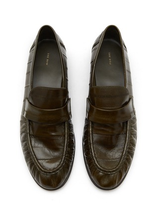 Figure View - Click To Enlarge - THE ROW - Soft Eelskin Leather Loafers