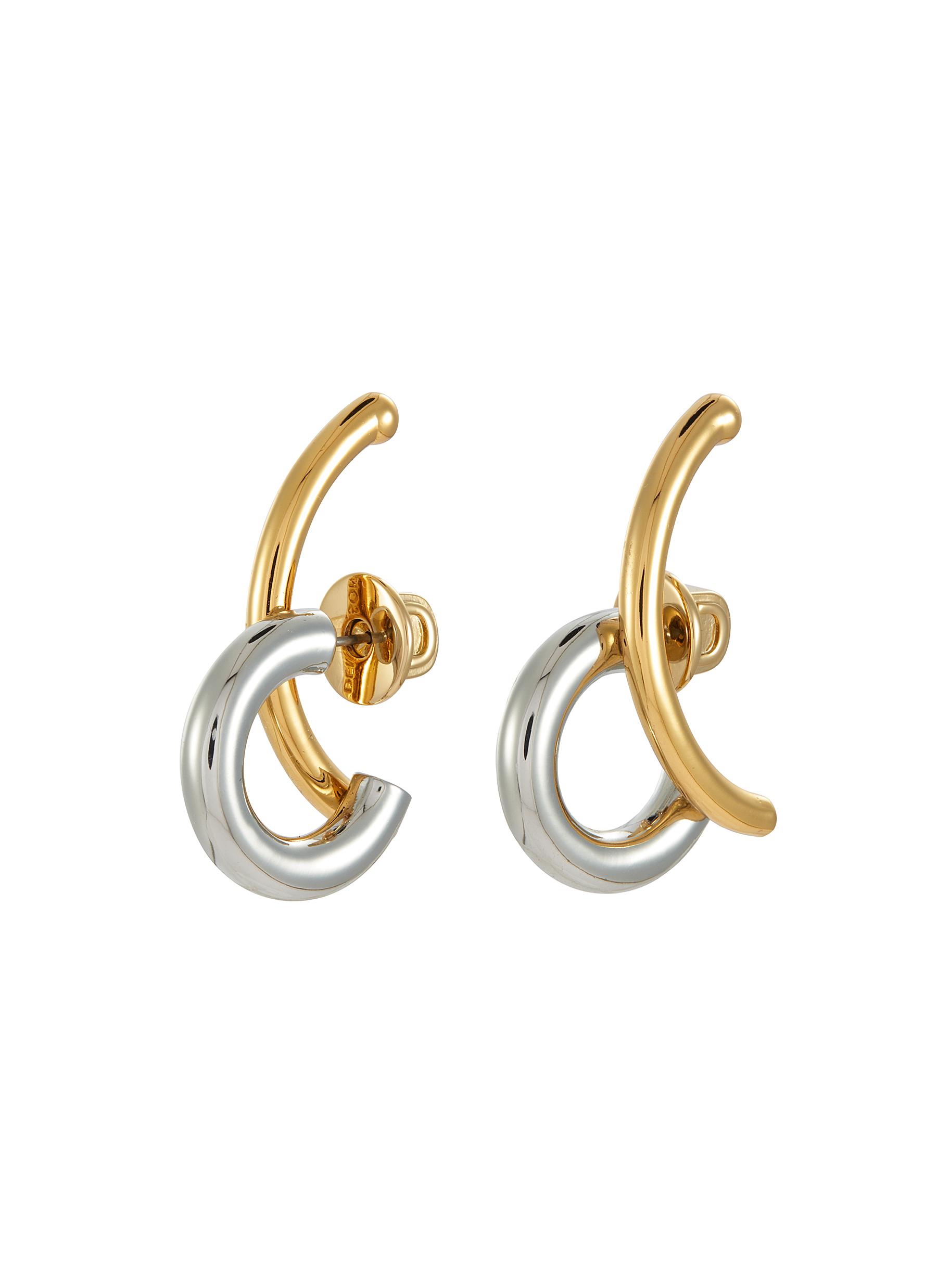 Marisa Two Tone 12k Gold Earrings