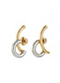 Main View - Click To Enlarge - DEMARSON - Marisa Two Tone 12k Gold Earrings