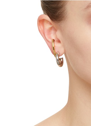 Figure View - Click To Enlarge - DEMARSON - Marisa Two Tone 12k Gold Earrings