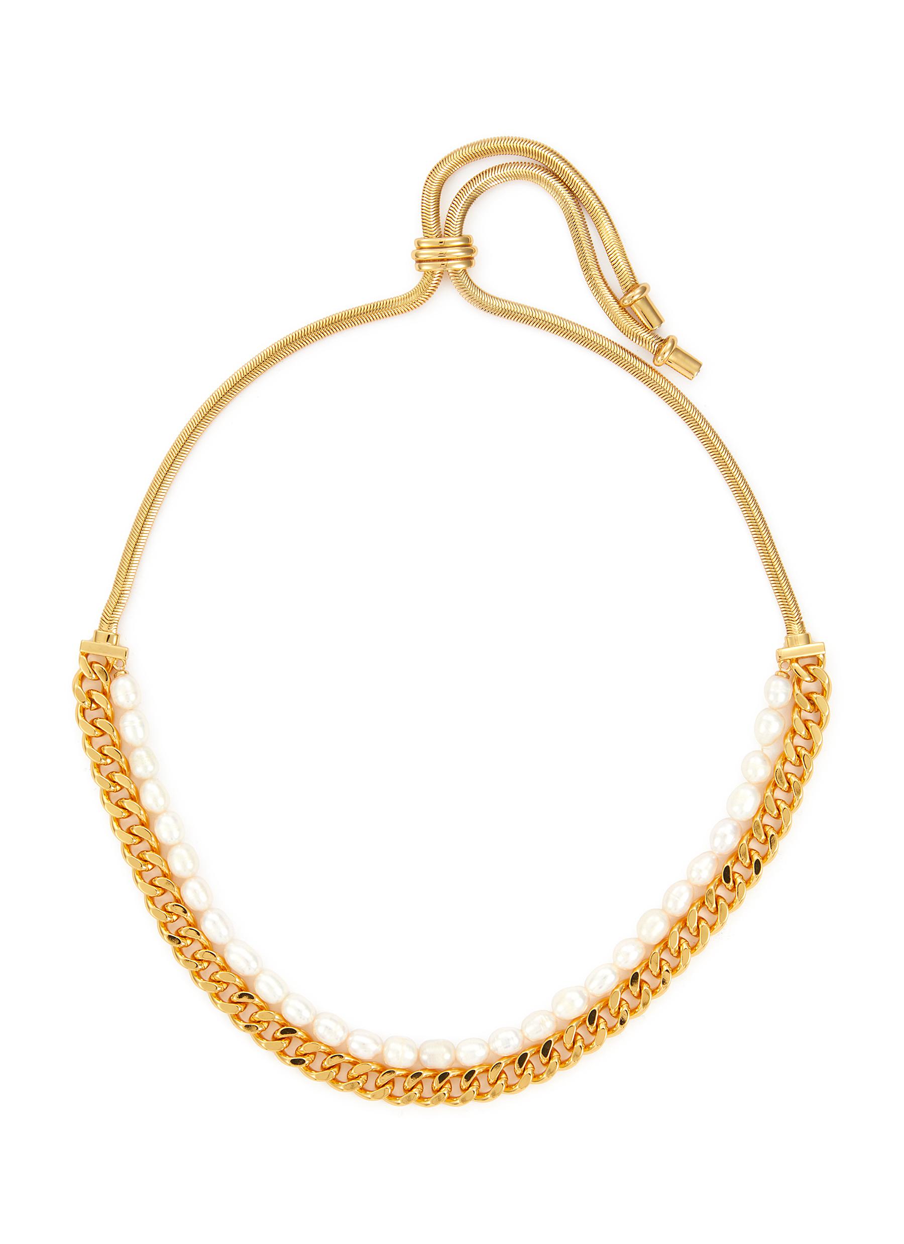 Chiara 12K Gold Plated Pearl Necklace