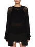 Main View - Click To Enlarge - RICK OWENS  - Holey Knit Cashmere Silk Sweater