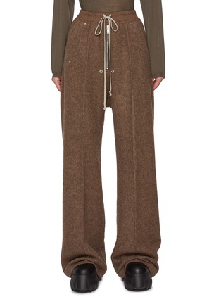 Main View - Click To Enlarge - RICK OWENS  - Bela Drawstring Virgin Wool Wide Leg Pants