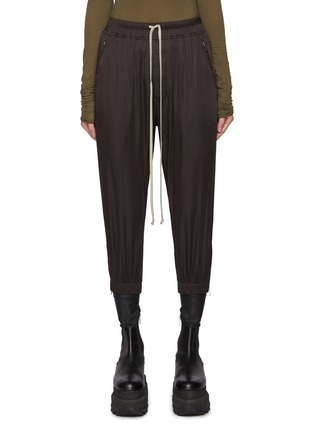 Main View - Click To Enlarge - RICK OWENS  - Cropped Charmeuse Track Pants