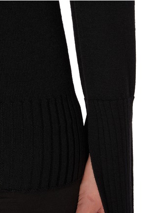  - RICK OWENS  - Open Cutout Cape Sleeve Wool Knit Top