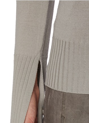  - RICK OWENS  - Open Cutout Cape Sleeve Wool Knit Top