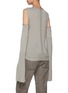 Back View - Click To Enlarge - RICK OWENS  - Open Cutout Cape Sleeve Wool Knit Top