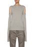 Main View - Click To Enlarge - RICK OWENS  - Open Cutout Cape Sleeve Wool Knit Top