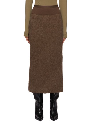 Main View - Click To Enlarge - RICK OWENS  - Bias Cut Wool Midi Skirt