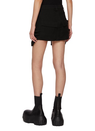 Back View - Click To Enlarge - RICK OWENS  - Stefan Cut-Out Wool Mini Skirt