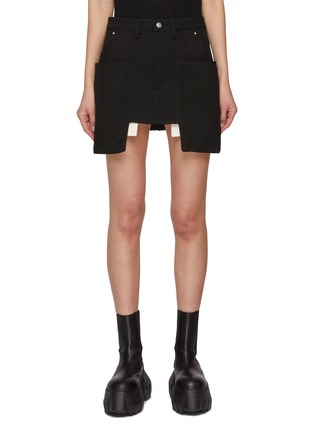 Main View - Click To Enlarge - RICK OWENS  - Stefan Cut-Out Wool Mini Skirt