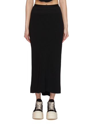 Main View - Click To Enlarge - RICK OWENS  - Bias Cut Midi Skirt