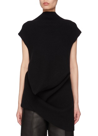 Main View - Click To Enlarge - RICK OWENS  - High Neck Cap Sleeve Sweater