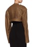 Back View - Click To Enlarge - RICK OWENS  - Cropped Leather Biker Jacket