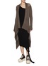 Figure View - Click To Enlarge - RICK OWENS  - Loose Open Front Cashmere Silk Knit Cardigan