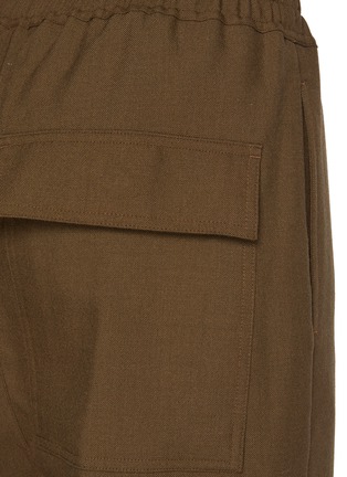  - RICK OWENS  - Astaires Cropped Drawstring Wool Trousers