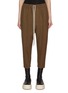 Main View - Click To Enlarge - RICK OWENS  - Astaires Cropped Drawstring Wool Trousers