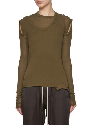 Main View - Click To Enlarge - RICK OWENS  - Cropped Banana T-shirt