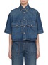 Main View - Click To Enlarge - KHAITE - Mahsha Oversized Cropped Denim Shirt