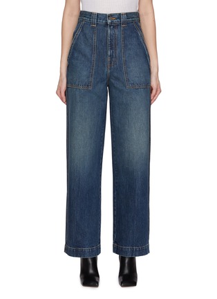 Main View - Click To Enlarge - KHAITE - Hewitt Straight Wide Leg Jeans