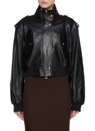 Main View - Click To Enlarge - KHAITE - Kember Cropped Leather Jacket