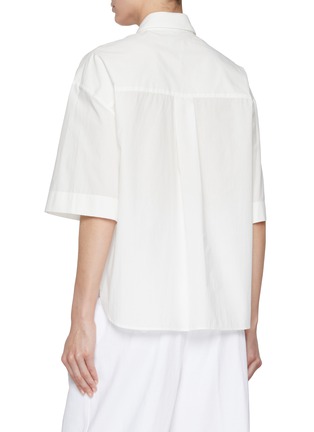 Back View - Click To Enlarge - KHAITE - Mahsha Oversized Cropped Shirt